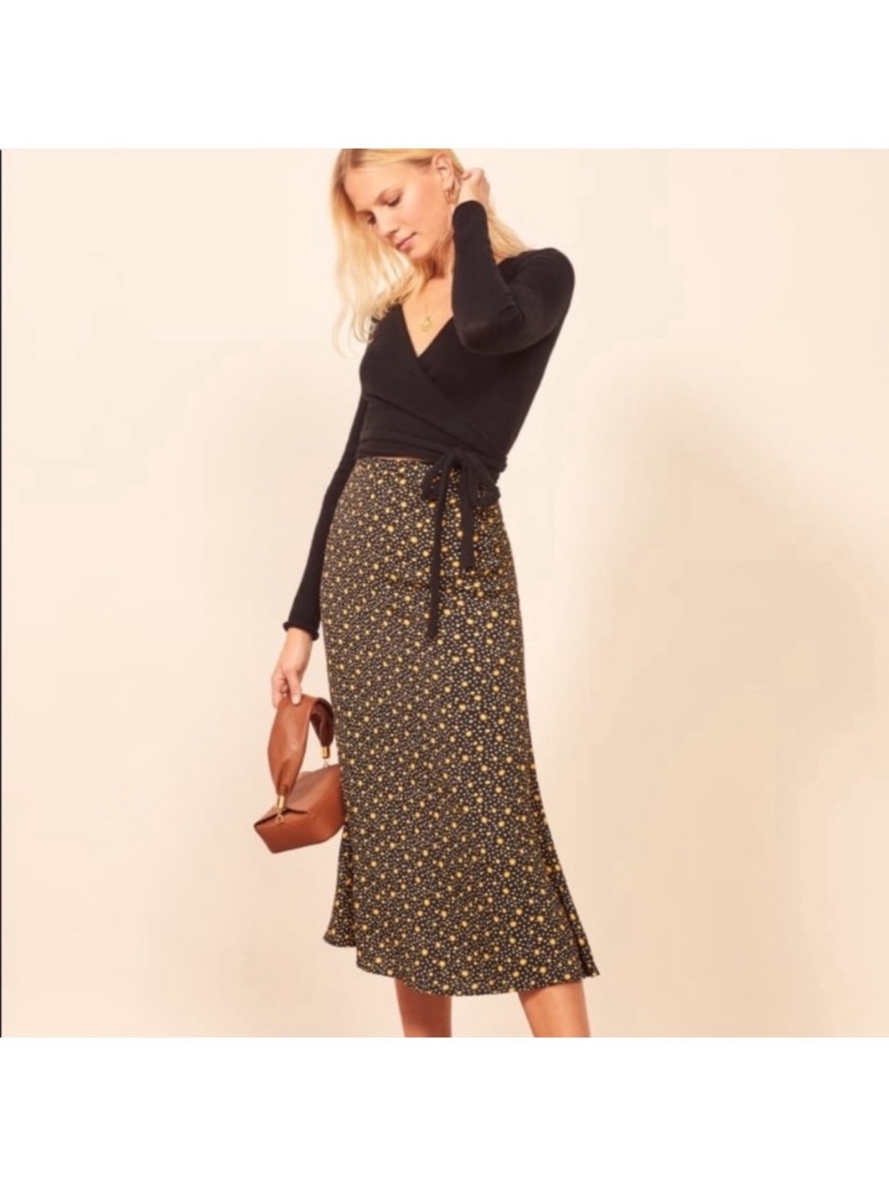 Reformation Bea Skirt in Carolina